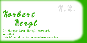 norbert mergl business card